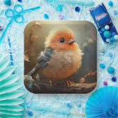 Niedliches Vogelpapier Pappteller (Party)