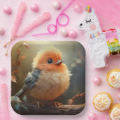 Niedliches Vogelpapier Pappteller (Party)