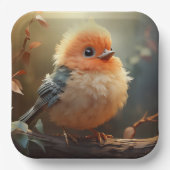 Niedliches Vogelpapier Pappteller (Vorderseite)