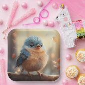 Niedliches Vogelpapier Pappteller (Party)