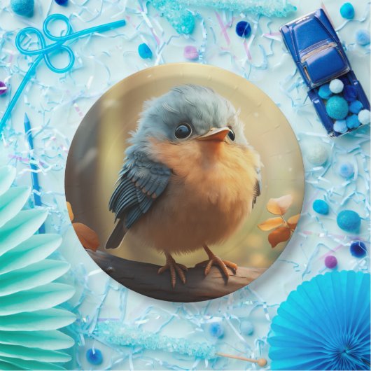 Niedliches Vogelpapier Pappteller (Party)