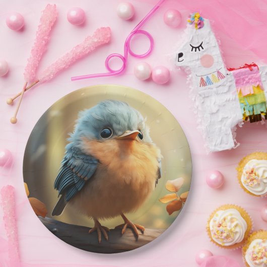 Niedliches Vogelpapier Pappteller (Party)