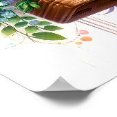 Niedliches Vogelpferd-Kinderzimmer Poster (Ecke)