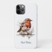 Niedliches Vogelrottrobin, individuell anpassbar Case-Mate iPhone Hülle (Rückseite)