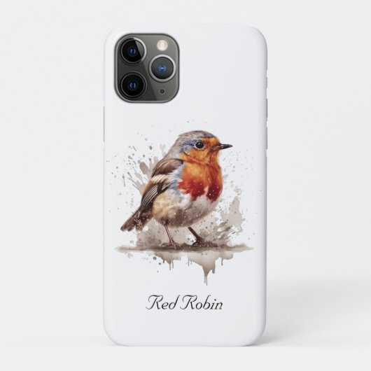 Niedliches Vogelrottrobin, individuell anpassbar Case-Mate iPhone Hülle (Rückseite)