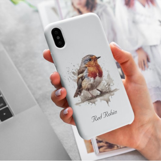 Niedliches Vogelrottrobin, individuell anpassbar Case-Mate iPhone Hülle