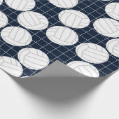 Niedliches Volleyball-Wrapping Geschenkpapier (Ecke)