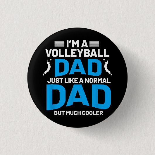 Niedliches Volleyballgeschenk für Väter und Männer Button (Vorderseite)