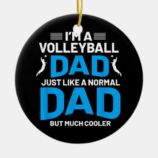 Niedliches Volleyballgeschenk für Väter und Männer Keramik Ornament (Vorne)
