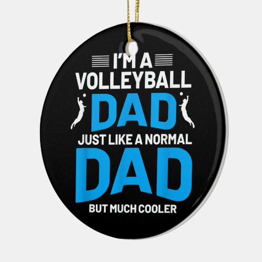 Niedliches Volleyballgeschenk für Väter und Männer Keramik Ornament (Links)