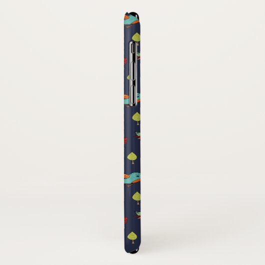 Niedliches, von Hand Gezeichnet Vogelmuster Case-Mate iPhone Hülle (Hinten/Links)