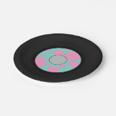 Niedliches Vynil-Record-Party Pappteller (Schrägansicht)