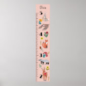 Niedliches Wachstum von Waldtieren Personalisiert Poster (Vorne)