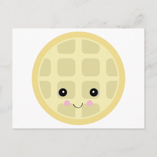 niedliches Waffel Postkarte (Vorderseite)