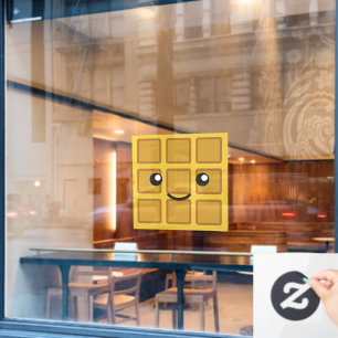 Niedliches Waffelglas  Fensteraufkleber