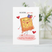 Niedliches Waffelzeichen Kleines traditionelles Va Einladung (Stehend Vorderseite)