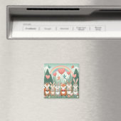 Niedliches Wald-Kreatur-Regenbogenvalentin Magnet (In Situ (Geschirrspüler))
