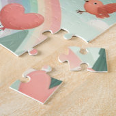 Niedliches Wald-Kreatur-Regenbogenvalentin Puzzle (Seite)