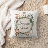 Niedliches Wald Rustikale Grüntiere Geburtsstände Kissen (Decke)