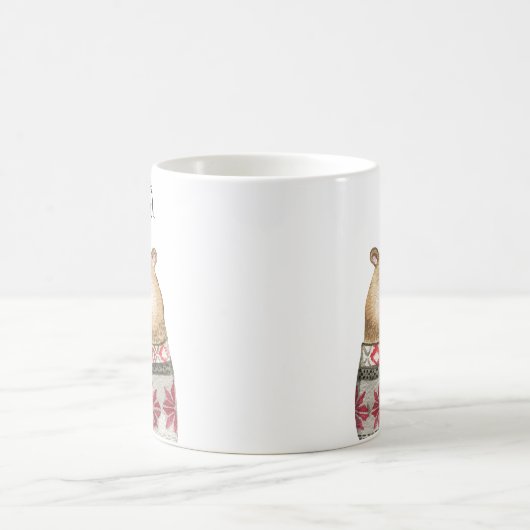 Niedliches Waldbär Weihnachten Kaffeetasse (Mittel)