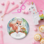 Niedliches Waldeichhörnchen Geburtstag Pappteller (Party)