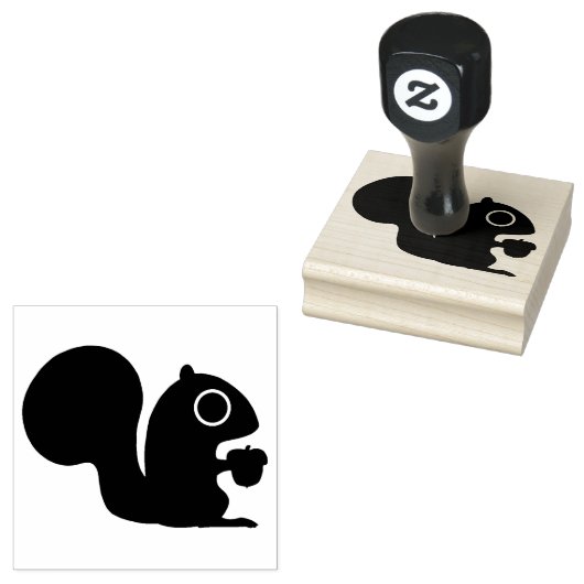 Niedliches Waldeichhörnchen mit Nut Gummistempel (Stempel)