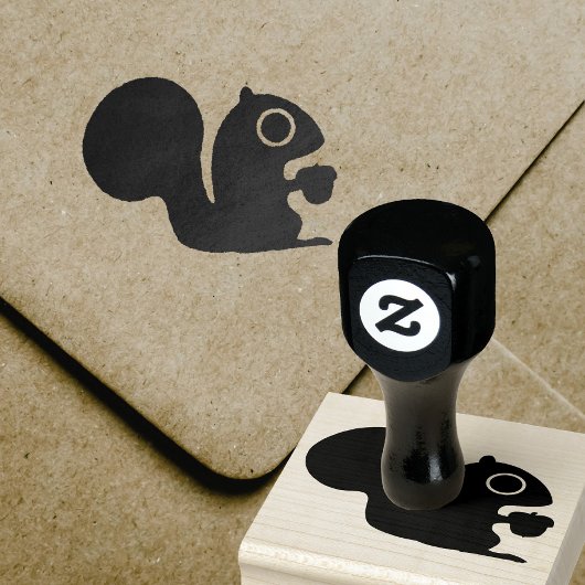 Niedliches Waldeichhörnchen mit Nut Gummistempel