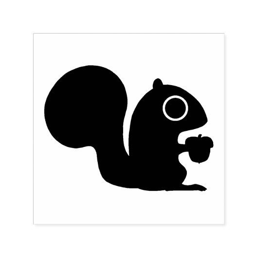 Niedliches Waldeichhörnchen mit Nut Permastempel (Design)