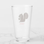 Niedliches Waldeichhörnchen mit Personalisierter N Glas (Rückseite)