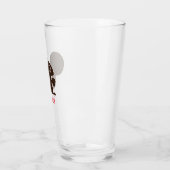 Niedliches Waldeichhörnchen mit Personalisierter N Glas (Links)