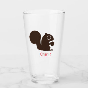 Niedliches Waldeichhörnchen mit Personalisierter N Glas