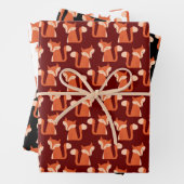 Niedliches Waldforstmuster Geschenkpapier Set (Beispiel)