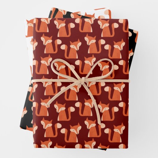 Niedliches Waldforstmuster Geschenkpapier Set (Beispiel)