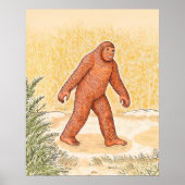 Niedliches Waldland Bigfoot Wandern Wand Kunstpost Poster (Vorne)
