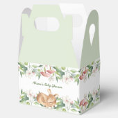 Niedliches Waldland Hirsche Blumengrün Kinderdusch Geschenkschachtel (Geöffnet)