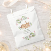 Niedliches Waldland Hirsche Blumengrün Kinderdusch Geschenktütchen (Ausgeschnitten)