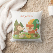 Niedliches Waldland Tierkids Zimmerdekor Kissen (Decke)