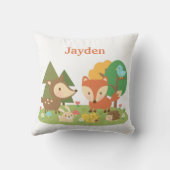 Niedliches Waldland Tierkids Zimmerdekor Kissen (Rückseite)