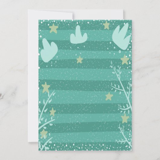 Niedliches Waldland, Waldtiere Kinderdusche Einladung (Rückseite)