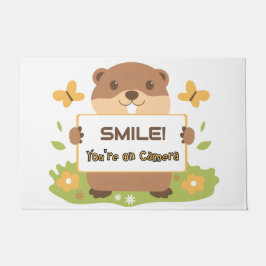 Niedliches Waldmurmeltier „Lächle, du bist auf Kam Fußmatte