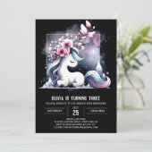 Niedliches Waldpferd Geburtstag Einladung (Stehend Vorderseite)