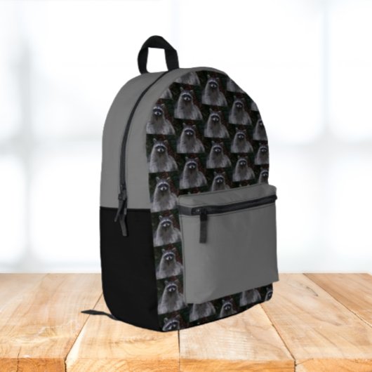 Niedliches Waldraccoon-Muster Bedruckter Rucksack