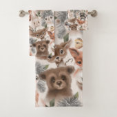 Niedliches Waldtier Badhandtuch Set (Insitu)