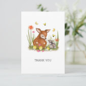Niedliches Waldtier Dankeschön Karte (Stehend Vorderseite)
