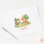 Niedliches Waldtier für Kinder Runder Aufkleber (Umschlag)