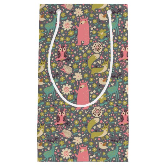 Niedliches Waldtier-Muster Kleine Geschenktüte (Vorderseite)