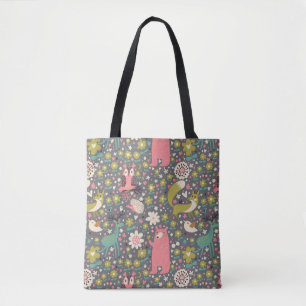 Niedliches Waldtier-Muster Tasche