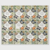 Niedliches Waldtier Personalisiert Geburtstag Geschenkpapier (Flach)