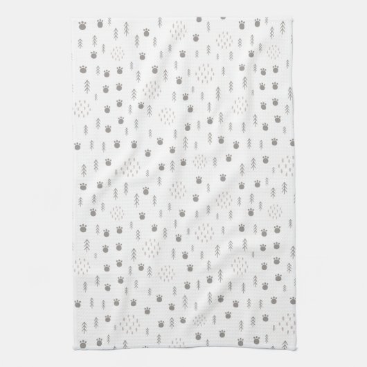 Niedliches Waldtiermuster Geschirrtuch (Vertikal)