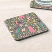 Niedliches Waldtiermuster Getränkeuntersetzer (Linke Seite)